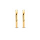 TI SENTO 7782SY mindjuše alke Classic Oversized Sterling Silver 925 Yellow Gold Plated 30mm