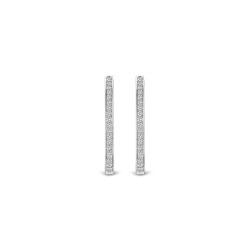TI SENTO 7789ZI mindjuše alke Tennis Large Zirconia White Sterling Silver 925 20mm