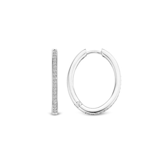 TI SENTO 7789ZI mindjuše alke Tennis Large Zirconia White Sterling Silver 925 20mm