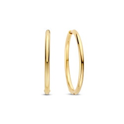 TI SENTO 78007SY mindjuše alke Classic Oversized Sterling Silver 925 Yellow Gold Plated 35mm