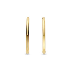 TI SENTO 78007SY mindjuše alke Classic Oversized Sterling Silver 925 Yellow Gold Plated 35mm