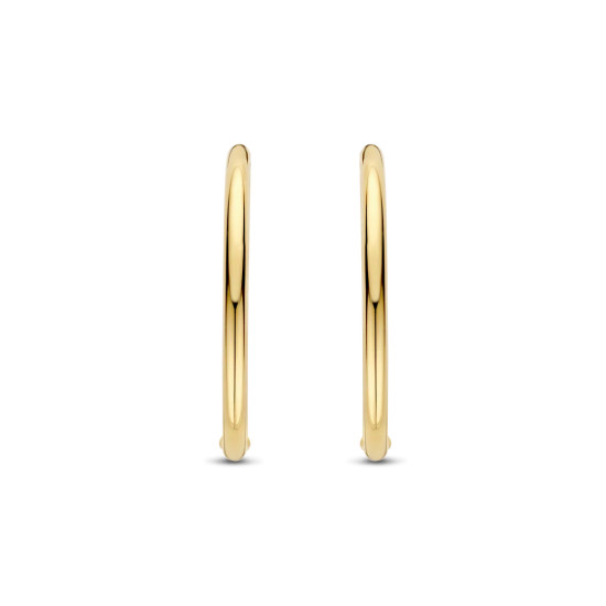 TI SENTO 78007SY mindjuše alke Classic Oversized Sterling Silver 925 Yellow Gold Plated 35mm