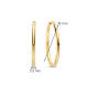 TI SENTO 78007SY mindjuše alke Classic Oversized Sterling Silver 925 Yellow Gold Plated 35mm