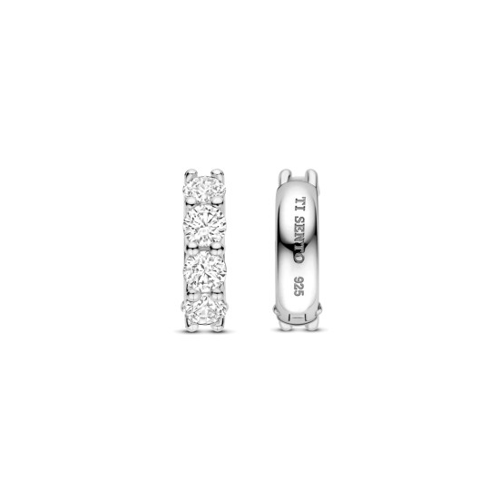 TI SENTO 78023ZI mindjuše alke Tennis Zirconia White 925 Sterling Silver 12mm Bestseller