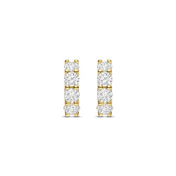 TI SENTO 78023ZY mindjuše alke Tennis Zirconia White Yellow Gold Plated Sterling Silver 12mm Bestseller