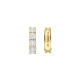 TI SENTO 78023ZY mindjuše alke Tennis Zirconia White Yellow Gold Plated Sterling Silver 12mm Bestseller