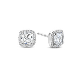 TI SENTO 78029ZI mindjuše Classic Square White Zirconia 925 Sterling Silver 7mm