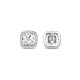 TI SENTO 78029ZI mindjuše Classic Square White Zirconia 925 Sterling Silver 7mm