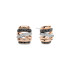 TI SENTO 78045BR mindjuše Honeycomb Crossover Sterling Silver 925 Black Rose Gold Plated 14mm