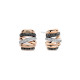 TI SENTO 78045BR mindjuše Honeycomb Crossover Sterling Silver 925 Black Rose Gold Plated 14mm