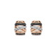 TI SENTO 78045BR mindjuše Honeycomb Crossover Sterling Silver 925 Black Rose Gold Plated 14mm