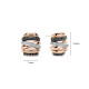 TI SENTO 78045BR mindjuše Honeycomb Crossover Sterling Silver 925 Black Rose Gold Plated 14mm