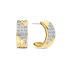 TI SENTO 78053ZY mindjuše Stardust Zirconia Layered Sterling Silver 925 Yellow Gold Plated 17mm