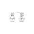 TI SENTO 78060PW mindjuše Zirconia Shell Pearl Sterling Silver 925 Silver Plated 12mm
