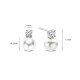 TI SENTO 78060PW mindjuše Zirconia Shell Pearl Sterling Silver 925 Silver Plated 12mm