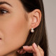 TI SENTO 78060YP mindjuše Zirconia Shell Pearl Sterling Silver 925 Yellow Gold Plated 12mm