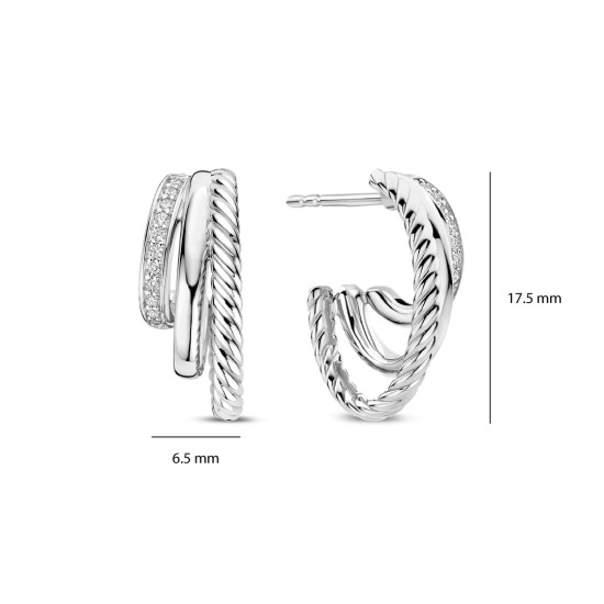 TI SENTO 78068ZI mindjuše Zirconia Structure 925 Sterling Silver 17mm Bestseller