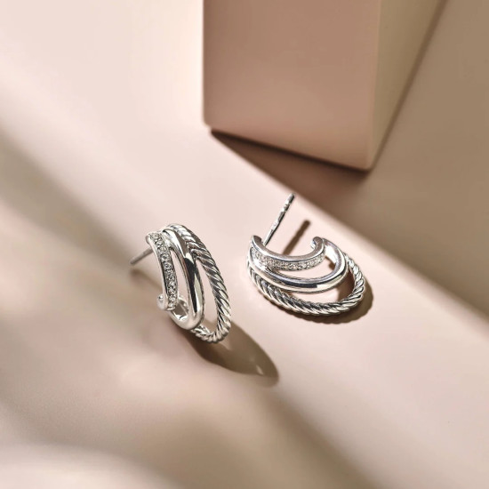 TI SENTO 78068ZI mindjuše Zirconia Structure 925 Sterling Silver 17mm Bestseller