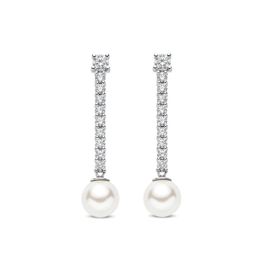 TI SENTO 78070PW mindjuše Drop Zirconia Shell Pearl Sterling Silver 925 35mm