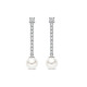TI SENTO 78070PW mindjuše Drop Zirconia Shell Pearl Sterling Silver 925 35mm