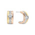 TI SENTO 78085TZ mindjuše polu alke Contrast Tricolor Circonia Premium 925 Sterling Silver Three Tone Elegance 14mm