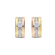 TI SENTO 78085TZ mindjuše polu alke Contrast Tricolor Circonia Premium 925 Sterling Silver Three Tone Elegance 14mm
