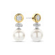 TI SENTO 78095YP mindjuše Round Zirconia Pearl Premium 925 Sterling Silver Pearl With Yellow Gold Plated 21mm