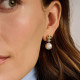 TI SENTO 78095YP mindjuše Round Zirconia Pearl Premium 925 Sterling Silver Pearl With Yellow Gold Plated 21mm