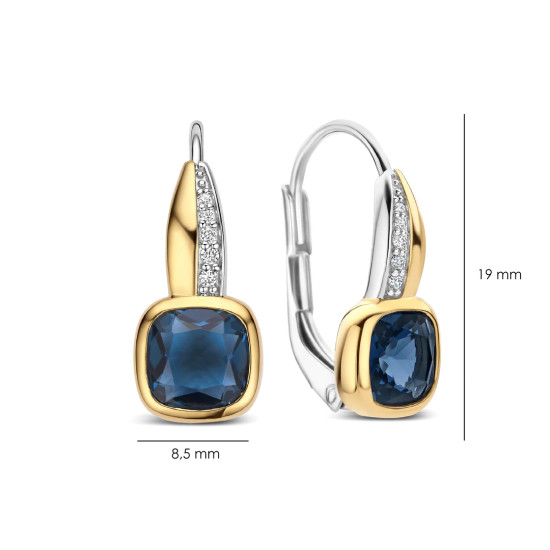 TI SENTO 78118DB mindjuše Deep Blue Gold Plated Premium 925 Sterling Silver 19mm