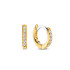 TI SENTO 7811ZY mindjuše alke Tennis Huggies Zirconia White 925 Sterling Silver Yellow Gold Plated 12mm