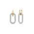 TI SENTO 7844ZY mindjuše Signature Open Zirconia White Yellow Gold Plated Sterling Silver 925 35mm