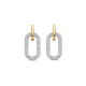 TI SENTO 7844ZY mindjuše Signature Open Zirconia White Yellow Gold Plated Sterling Silver 925 35mm