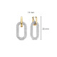 TI SENTO 7844ZY mindjuše Signature Open Zirconia White Yellow Gold Plated Sterling Silver 925 35mm