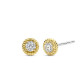 TI SENTO 7934ZY mindjuše Zirconia White Minimalist Sterling Silver 925 Yellow Gold Plated Bestseller