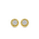 TI SENTO 7934ZY mindjuše Zirconia White Minimalist Sterling Silver 925 Yellow Gold Plated Bestseller