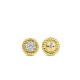 TI SENTO 7934ZY mindjuše Zirconia White Minimalist Sterling Silver 925 Yellow Gold Plated Bestseller