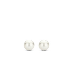TI SENTO 7940PW mindjuše Shell Pearl White 925 Sterling Silver 4mm