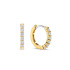 TI SENTO 7957ZY mindjuše alke Tennis Small Zirconia White Yellow Gold Plated 925 Sterling Silver 14mm