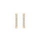 TI SENTO 7957ZY mindjuše alke Tennis Small Zirconia White Yellow Gold Plated 925 Sterling Silver 14mm