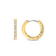 TI SENTO 7957ZY mindjuše alke Tennis Small Zirconia White Yellow Gold Plated 925 Sterling Silver 14mm