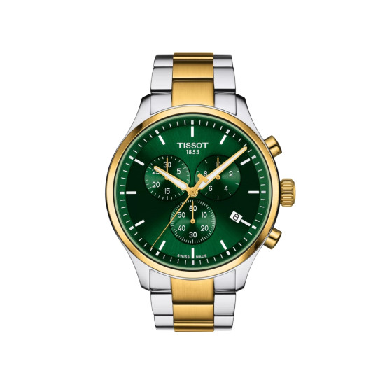 TISSOT T1166172209100 Chrono XL Classic 45mm two tone green dial 10ATM