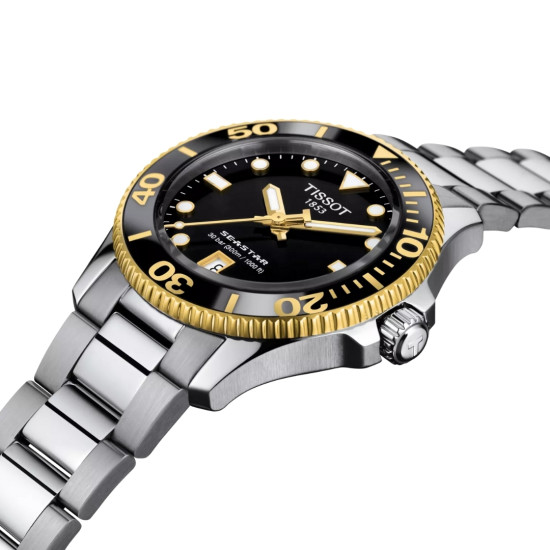 TISSOT T1202102105100 Seastar 1000 36mm black dial 30ATM