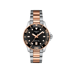 TISSOT T1202102205101 Seastar 1000 36mm two tone black dial 30ATM