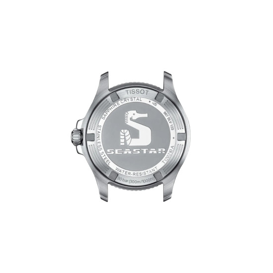 TISSOT T1202102205101 Seastar 1000 36mm two tone black dial 30ATM