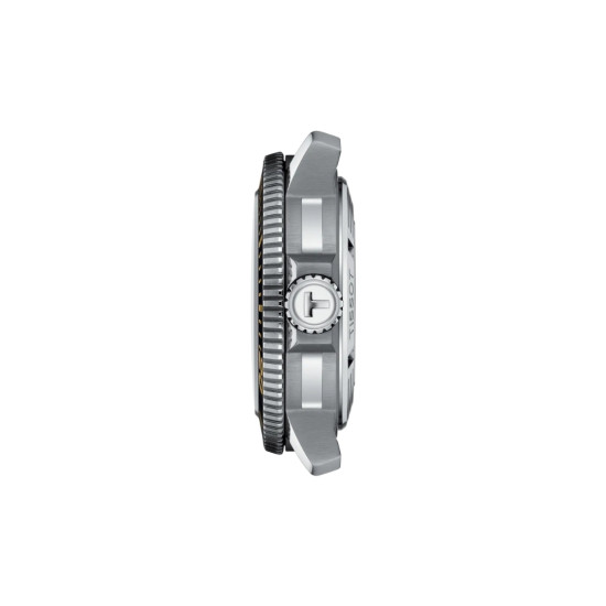 TISSOT T1206071744101 Seastar 2000 46mm POWERMATIC 80 two tone black dial 60ATM