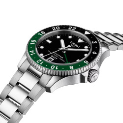 TISSOT T1208521105100 Seastar 1000 GMT 40mm black and green 30ATM