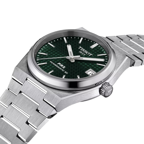 TISSOT T1372071109100 PRX 35mm POWERMATIC 80 dark green dial 10ATM