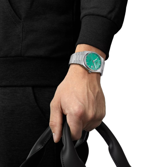 TISSOT T1374071109101 PRX 40mm POWERMATIC 80 Turquoise dial 10ATM