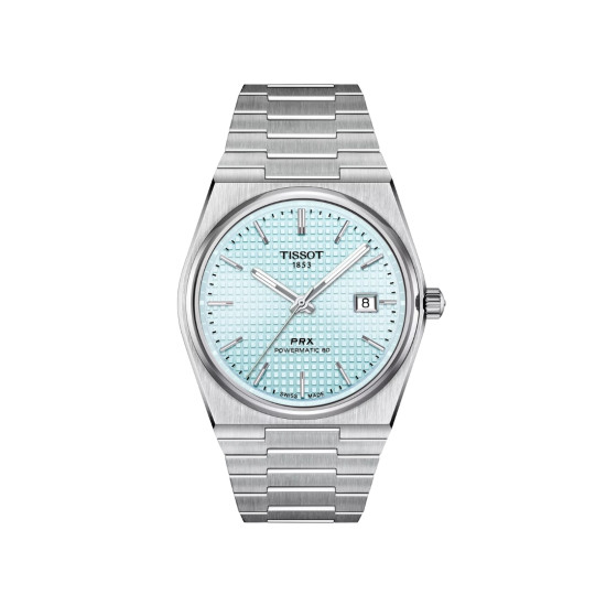 TISSOT T1374071135100 PRX 40mm POWERMATIC 80 light blue dial 10ATM