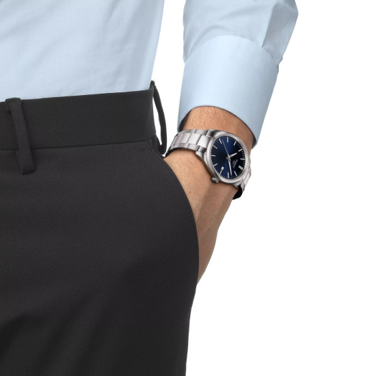 TISSOT T1504101104100 PR 100 40mm dark blue dial 10ATM